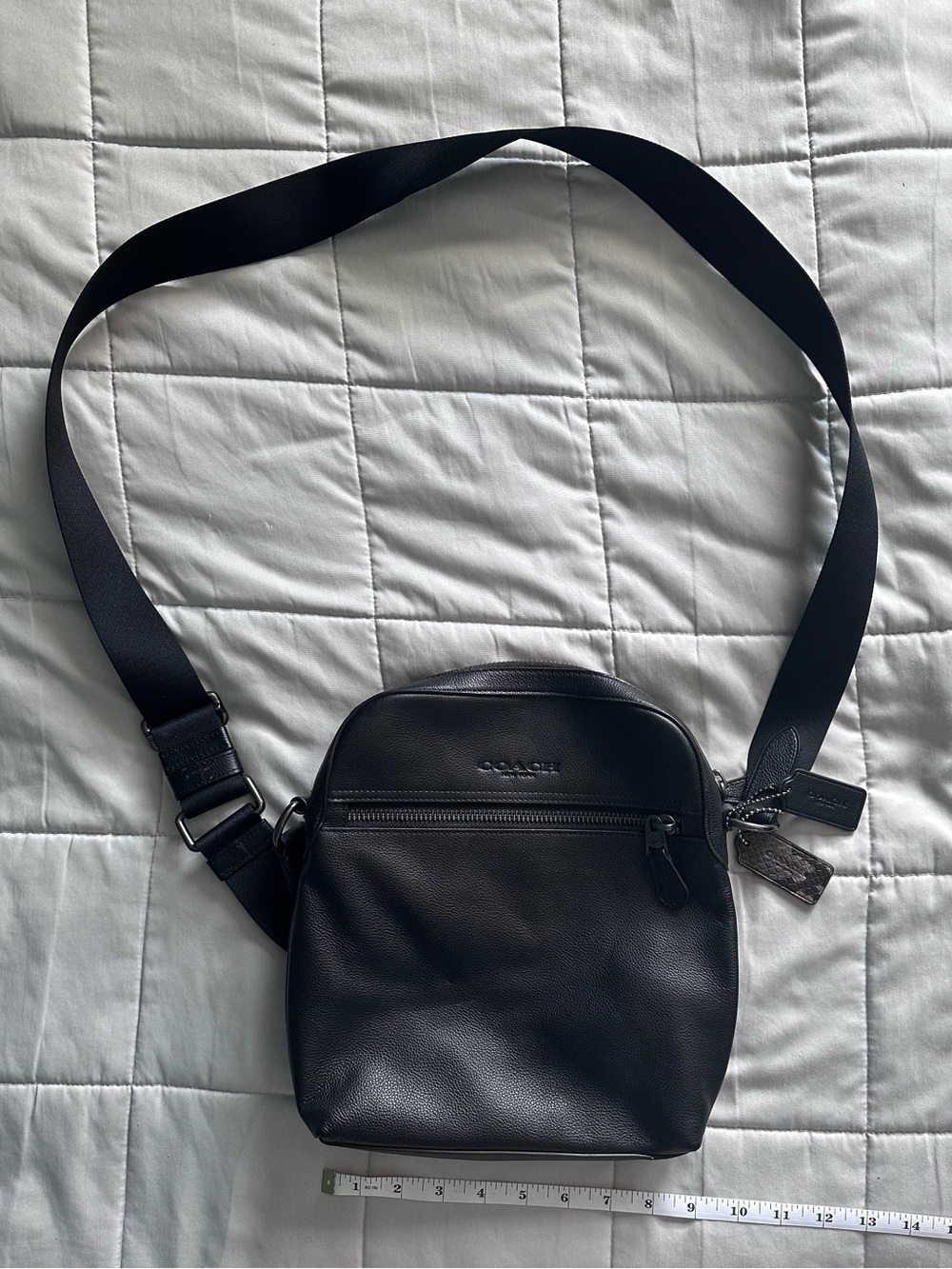 Coach Black Pebbled Leather Men’s Crossbody Belt Bag